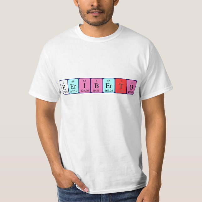 Heriberto periodic table name shirt (Front)