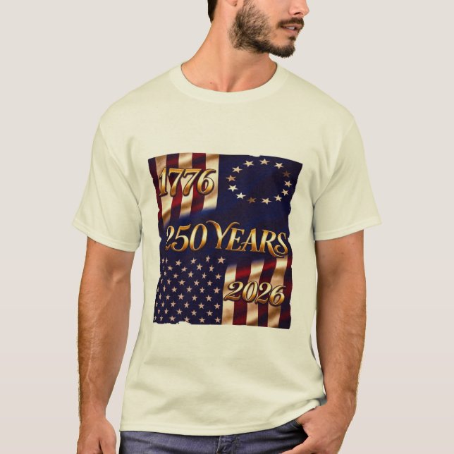 Heritage 250 Years Flag Celebration T-Shirt (Front)