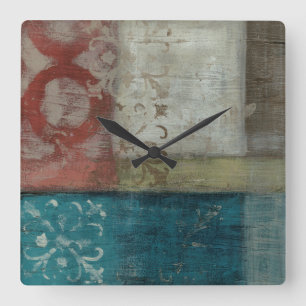 Heritage Abstract I Square Wall Clock