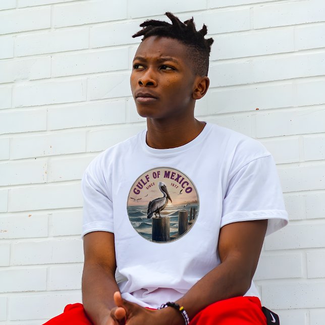 Heritage Badge Gulf of Mexico White T-Shirt (Gulf of Mexico Heritage Badge white t-shirt. )