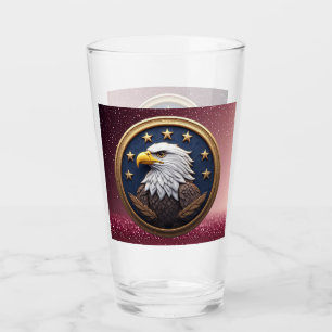 Heritage Bald Eagle Vintage Americana Patriotic  Glass
