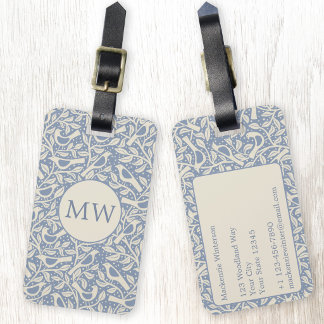 Heritage Birds Monogram Luggage Tag