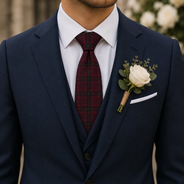 Heritage Burgundy Plaid Tie (Creator Uploaded)