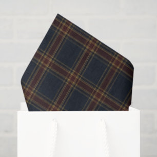 Heritage Burgundy Tartan Plaid Luxury Old Money Tissue Paper