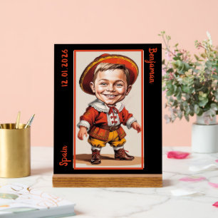 Heritage Celebration Gift with Spanish Folk Dress Acrylic Sign
