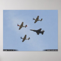 Heritage Flight - P-51 Mustang and F-16 Falcon