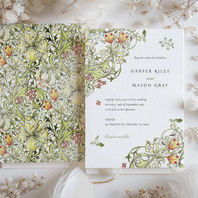 Heritage Floral Elegance Wedding Invitation Suite (Creator Uploaded)