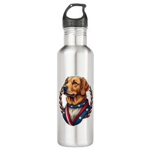 Heritage Golden Retriever Patriotic Vintage Tee 4 710 Ml Water Bottle