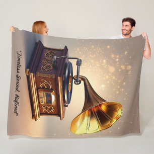 "Heritage Gramophone Sound" Fleece Blanket