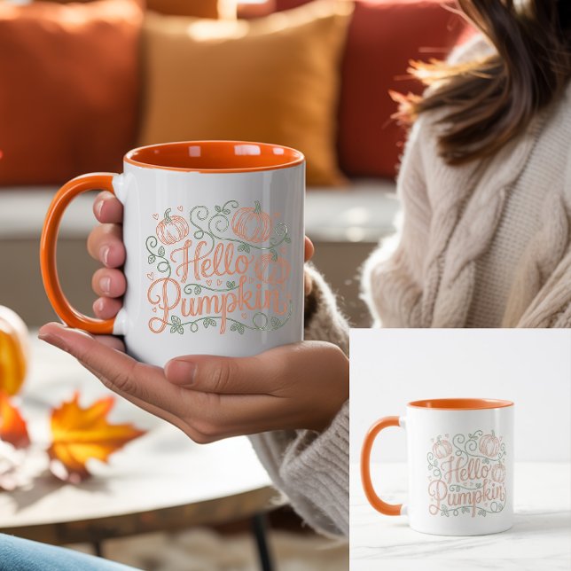 Heritage | Hello Pumpkin Mug – Cute Autumn Coffee (Creator Uploaded)
