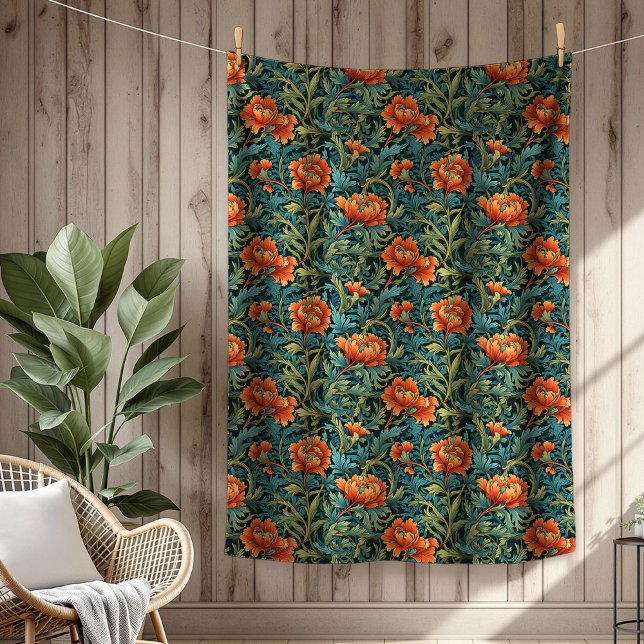 Heritage-Inspired William Morris Sophisticated Fleece Blanket (Heritage-Inspired William Morris Sophisticated Fleece Blanket)
