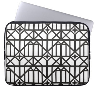 Heritage Lattice line Tudor Architecture inspired Laptop Sleeve