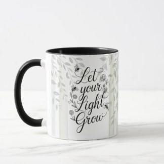 Heritage Let Your Light Grow Botanical Quote Mug