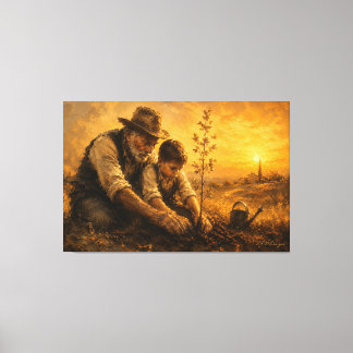 Héritage Limited Edition – Golden Transmission Canvas Print