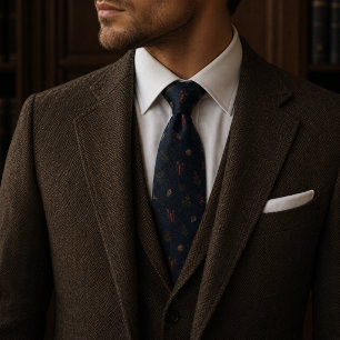 Heritage Lobster Coast Navy Tie
