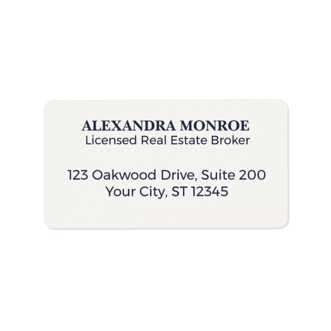 Heritage Luxury Real Estate Address Labels (Front)