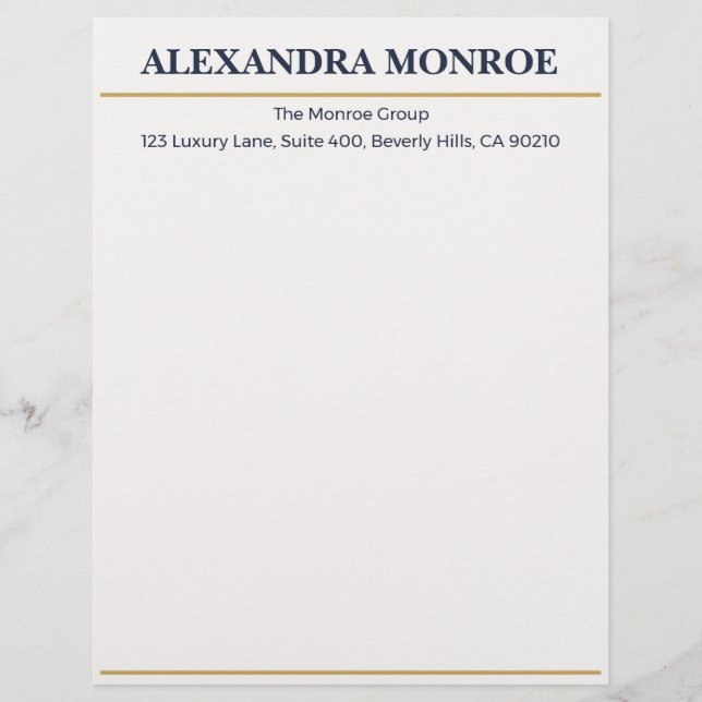 Heritage Luxury Real Estate Letterhead (Front)