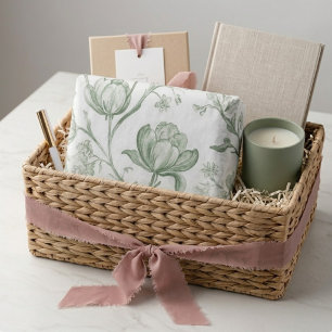 Heritage Luxury Sage Toile Artisan Garden Styling Tissue Paper