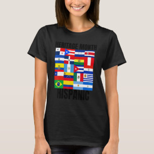 Heritage Month Hispanic Country Spanish Flags T-Shirt