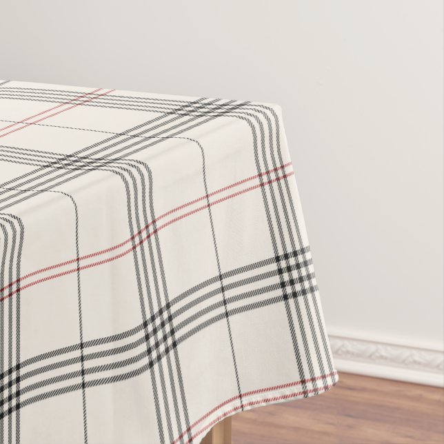 HERITAGE | Neutral Tartan Pattern Tablecloth (In Situ)
