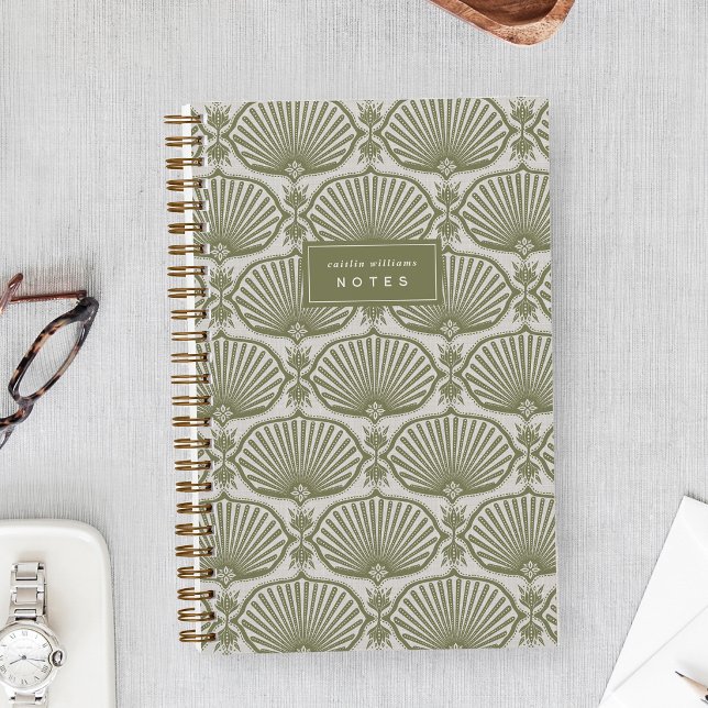 Heritage Olive | Deco Fans Personalised Notebook (Creator Uploaded)