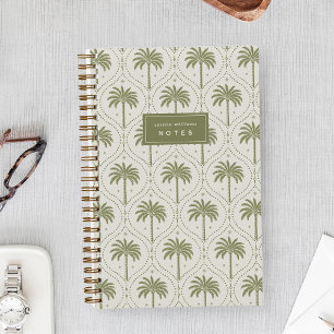 Heritage Olive   Palm Trellis Personalised Notebook