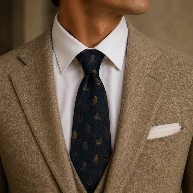 Heritage Owl Midnight Navy Tie (Creator Uploaded)
