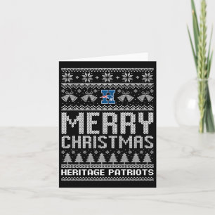 Heritage Patriots Logo Merry Christmas Ugly Sweate Card