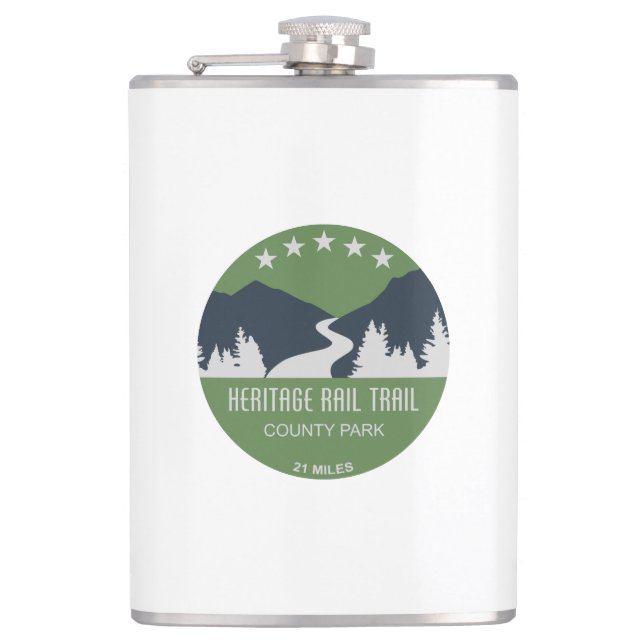 Heritage Rail Trail County Park Hip Flask (Front)