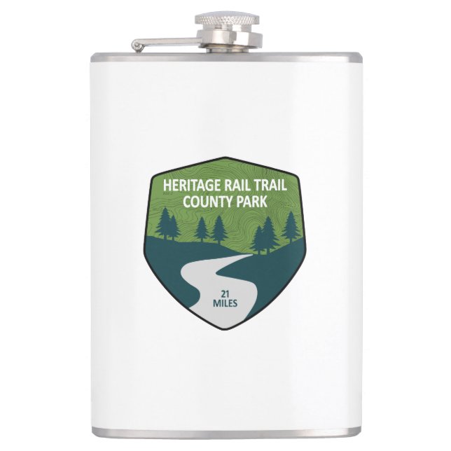 Heritage Rail Trail County Park Hip Flask (Front)