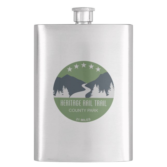 Heritage Rail Trail County Park Hip Flask (Front)