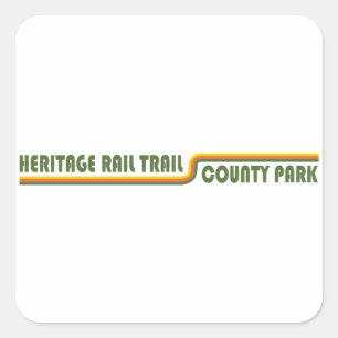 Heritage Rail Trail County Park Square Sticker