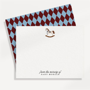 Heritage Rocking Horse Nursery Note Card