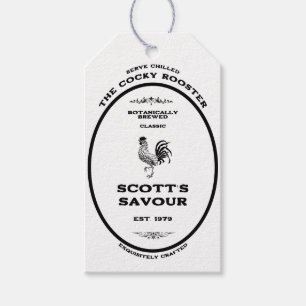 Heritage Rooster Custom Name & Est. Year Gift Tags