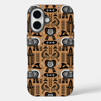 Heritage Totem – African Tribal Animal Pattern iPhone 16 Case