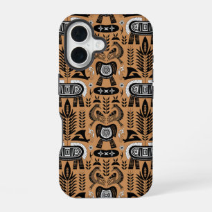 Heritage Totem – African Tribal Animal Pattern iPhone 16 Case