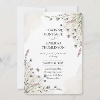 Heritage Wildflower Meadow Wedding Invitation