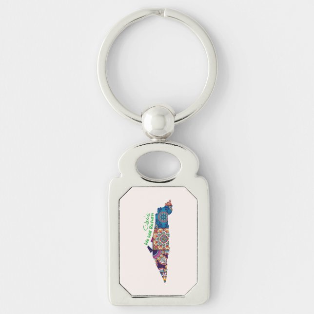  Heritage Within the Map of Palestine Key Ring (Front)