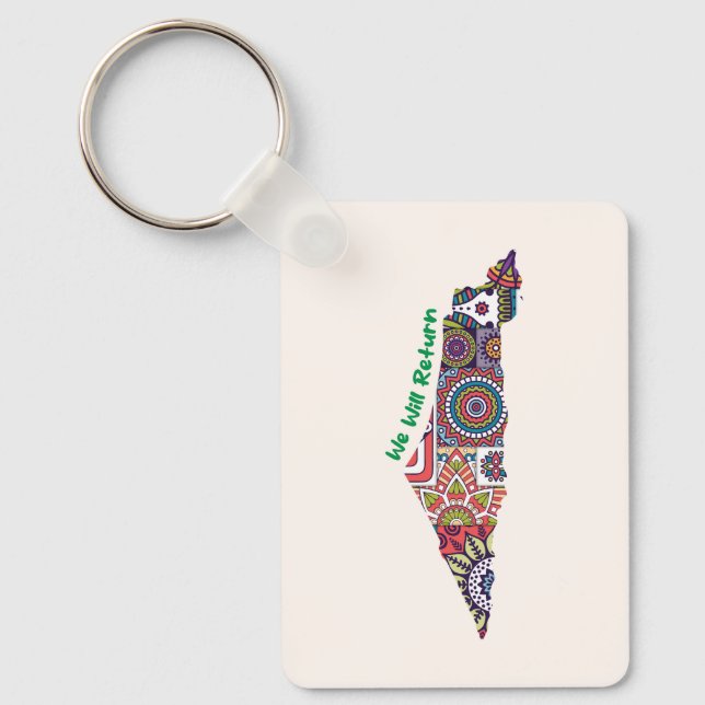  Heritage Within the Map of Palestine Key Ring (Front)