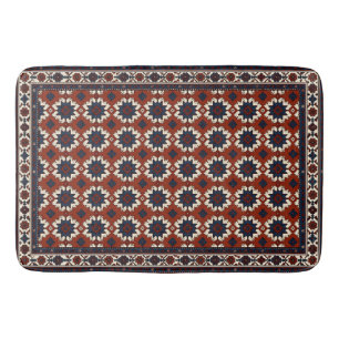 Heriz Bath Mat Rust Red - Vintage Tribal Rug Mat