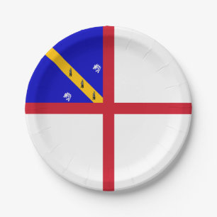 Herm Flag Paper Plate