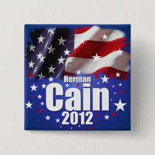 Herman Cain 2012 15 Cm Square Badge