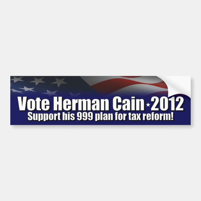 Herman Cain 2012 Bumper Sticker (Front)