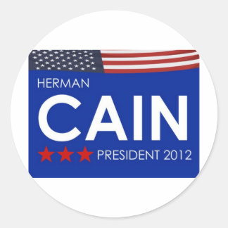 Herman Cain 2012 Classic Round Sticker