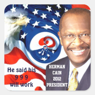 Herman Cain 2012_ Square Sticker