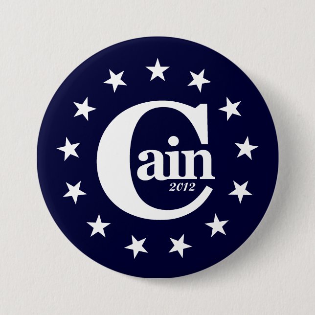Herman Cain for President 2012 3" Campaign Button (Front)