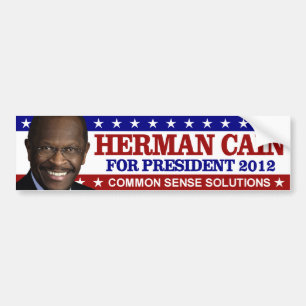 Herman Cain For President 2012 Bumper Sticker