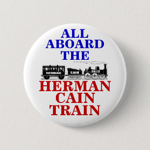 Herman Cain Train 2012 button