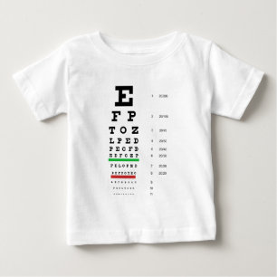 Herman Snellen Eye Chart to Estimate Visual Acuity Baby T-Shirt