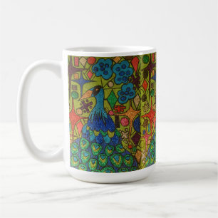 Herman the Magical Glitter Peacock Coffee Mug